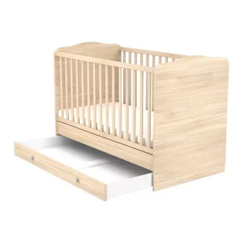   Timba kiságy Niki átalakítható ágyneműtartós 70x140 borostyán