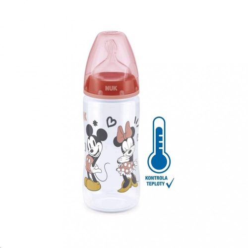Baba tanuló itatópohár NUK Disney Mickey hőmérséklet jelzővel 300 ml piros