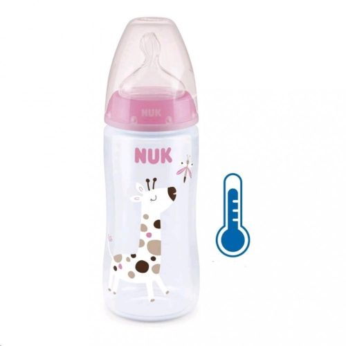 NUK FC+Temperature Control cumisüveg 300 ml BOX-Flow Control szívófej pink