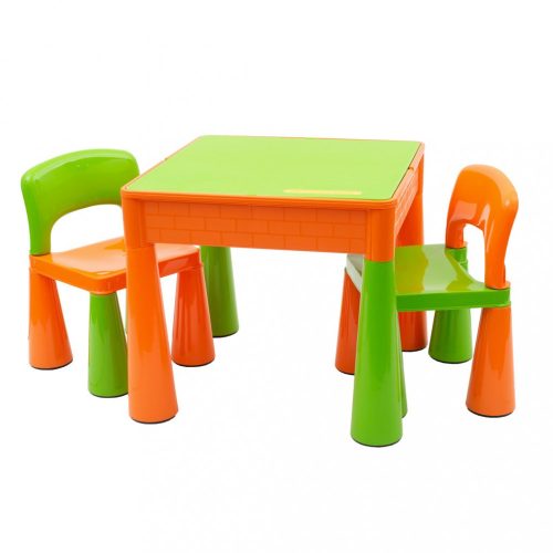 Gyerek szett NEW BABY - asztalka két székkel narancssárga