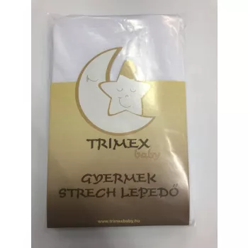 Trimex gyermek strech lepedő - fehér