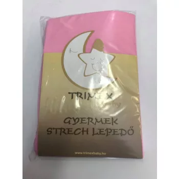 Trimex gyermek strech lepedő - rózsaszín