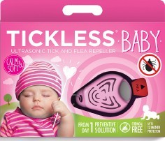 Tickless Ultrahangos kullancsriasztó baby - rózsaszín