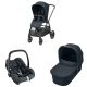 Maxi-Cosi Street Plus Smart Trio system babakocsi szett Cabriofix i-Size hordozóval és Street Plus mózessel Essential Graphite