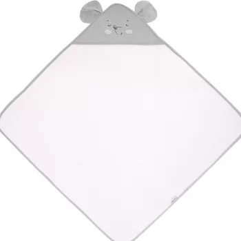 Kikkaboo fürdőlepedő kapucnis 90x90cm egeres szürke