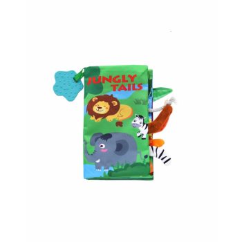   Kikkaboo készségfejlesztő textil könyv és rágóka jungly tails