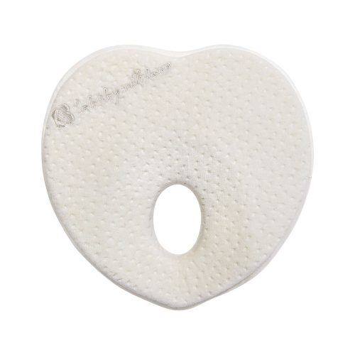 Kikkaboo párna laposfejűség elleni memóriahabos ergonomikus Szív alakú fehér velvet