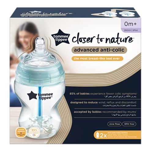 Tommee Tippee cumisüveg duo Advenced anti colic türkiz 260 ml