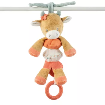   Nattou felhúzós rezgő játék plüss Mila, Zoe and Lana - Mila, a boci