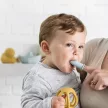 Nattou ujjra húzható szilikon fogkefe kék-aqua
