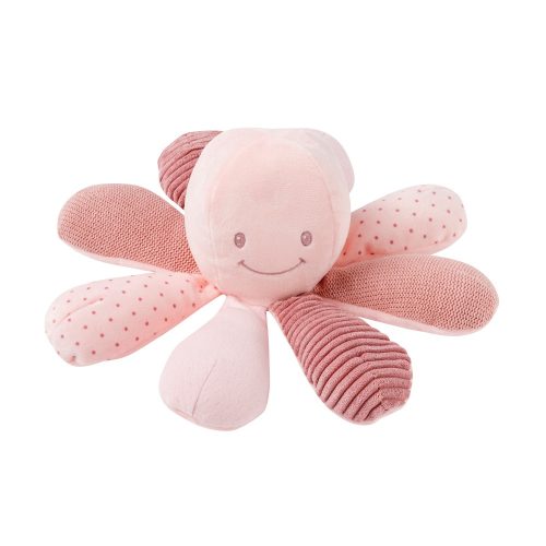 Nattou plüss foglalkoztató játék Octopus - rózsaszín