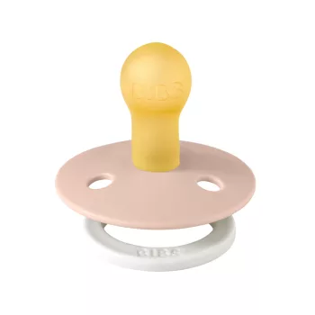   BIBS játszócumi - Colour natúr kaucsuk éjszakai 0-6 hó púderrózsaszín 1 db tasakban