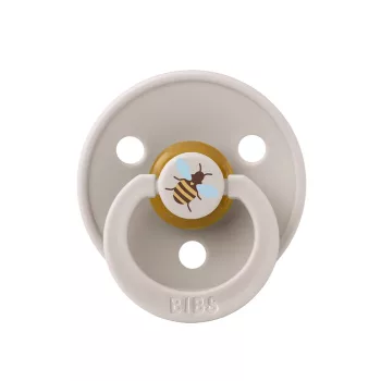   BIBS játszócumi - Studio Méhecske Colour natúr kaucsuk 6-18 hó gombaba 1db tasakban