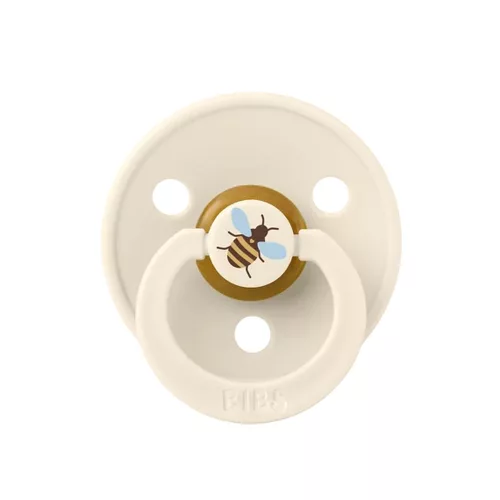 BIBS játszócumi - Studio Méhecske Colour natúr kaucsuk 6-18 hó krémfehér 1db tasakban