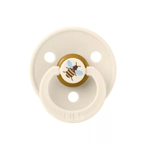 BIBS játszócumi - Studio Méhecske Colour natúr kaucsuk 0-6 hó krémfehér 1db tasakban