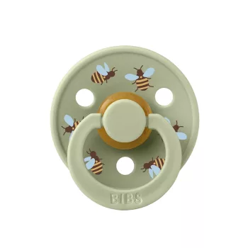   BIBS játszócumi - Studio Méhecskék Colour natúr kaucsuk 18-36 hó zsálya 1db tasakban