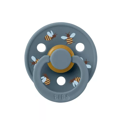 BIBS játszócumi - Studio Méhecskék Colour natúr kaucsuk 18-36 hó páva 1db tasakban