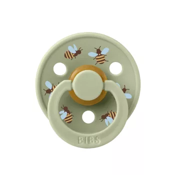   BIBS játszócumi - Studio Méhecskék Colour natúr kaucsuk 0-6 hó zsálya 1db tasakban