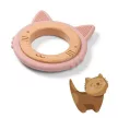 BabyOno rágóka - fa/szilikon cica 1076/02
