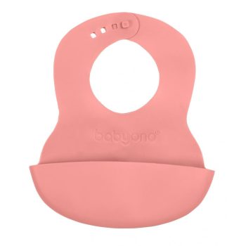   BabyOno előke - műanyag puha állítható rózsaszín 835/04