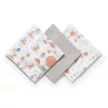 BabyOno textilpelenka színes 3db bambusz világosszürke 397/09