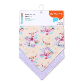 BabyOno előke - háromszög 2db Horses 879/15