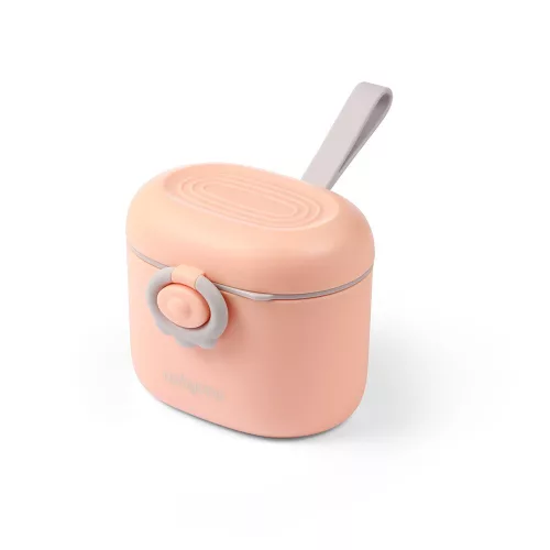 BabyOno tápszertartó doboz hordozható, kanállal rózsaszín 1544