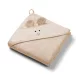 BabyOno fürdőlepedő kapucnis bambusz 100x100cm egérfülekkel sötét bézs 1553/06
