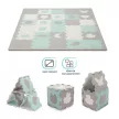 Kinderkraft szivacspuzzle szőnyeg - Luno Shape 30db menta-szürke