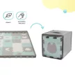 Kinderkraft szivacspuzzle szőnyeg - Luno Shape 30db menta-szürke