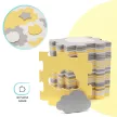Kinderkraft szivacspuzzle szőnyeg - Luno Shape 30db sárga-szürke
