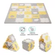 Kinderkraft szivacspuzzle szőnyeg - Luno Shape 30db sárga-szürke
