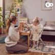 Kinderkraft etetőszék 2in1 Dinnly szürke fehér