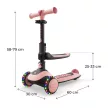 Kinderkraft roller és futóbicikli 2in1 Halley II rose pink