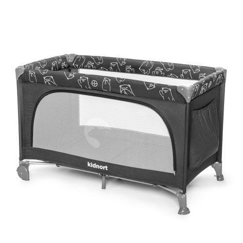 Kidnort utazóágy Ihalig kerekes, kibúvós premium fekete