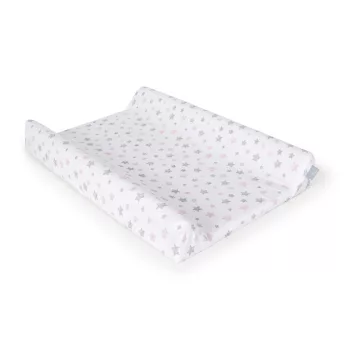   Ceba pelenkázólap huzat pamut (50x70-80) 2db/csomag sötétszürke pink csillagos