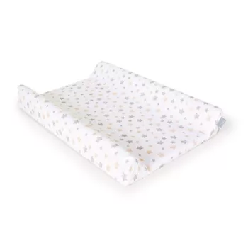   Ceba pelenkázólap huzat pamut (50x70-80) 2db/csomag világosszürke - szürke sárga csillagos