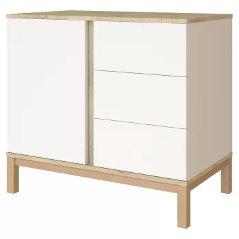 Faktum komód Loop White and Oak