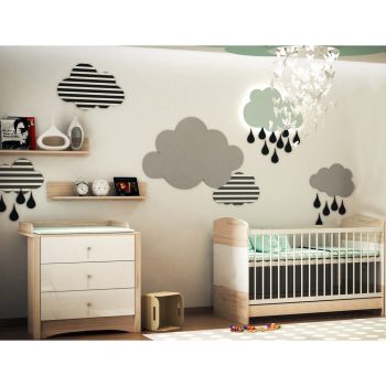   Todi Magic babaszoba szett - átalakítható 70x140cm kiságy és 3 fiókos komód pelenkázó feltéttel