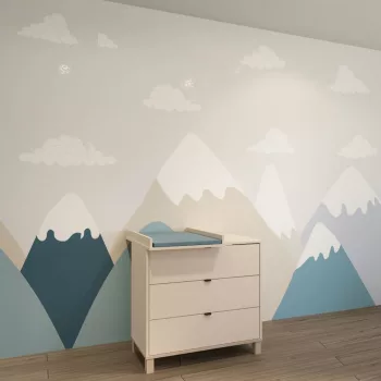 Todi komód Misty kasmír 3 fiókos pelenkázó toldalékkal