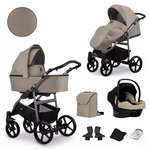 Kunert multifunkciós babakocsi 3in1 Mata Cosmo i-Size grafit vázzal mocca MA-02-GR