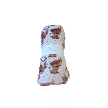 Soffi Baby takaró plüss dupla bézs őzike 75x100cm