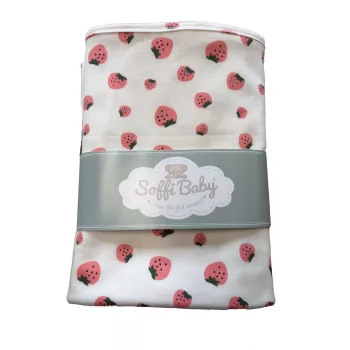 Soffi Baby takaró pamut dupla eper 80x100cm