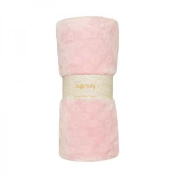 Soffi Baby takaró plüss dupla rózsaszín 75x100cm