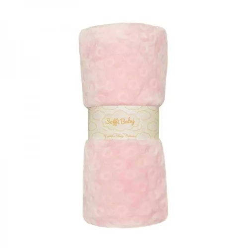 Soffi Baby takaró plüss dupla rózsaszín 75x100cm