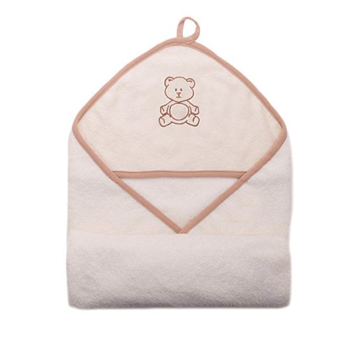 Stella fürdőlepedő hímzett 80x80cm drapp maci