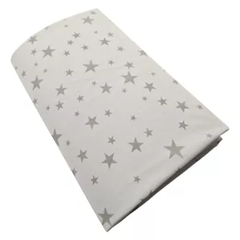   Stella lepedő strech pamut 60x120/70x140cm szürke csillagok