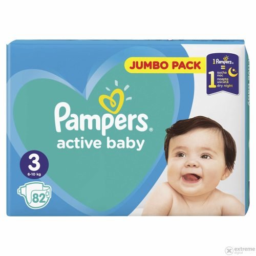 Pampers Active Baby 3 Jumbo Pack pelenka 6-10 kg - 82 db