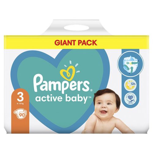 Pampers Active Baby 3 Giant Pack pelenka 6-10 kg - 90 db