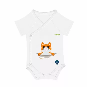   J Bimbi kombidressz koraszülött biopamut 44-62 cm My Hero 4 Season Cat 10746